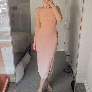 Bec & Bridge High Neck Lace Up Side Dress Size 2